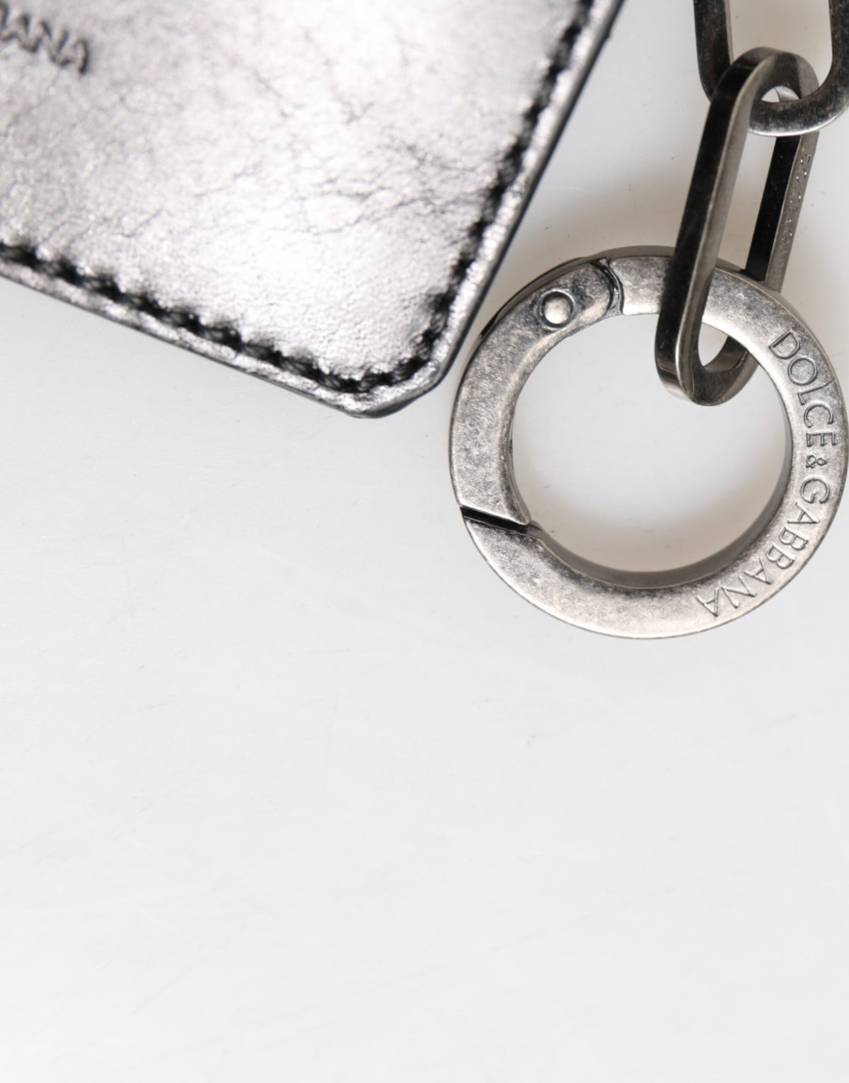 Wallet Black Leather Logo Embossed Key Chain Card Holder Wallet