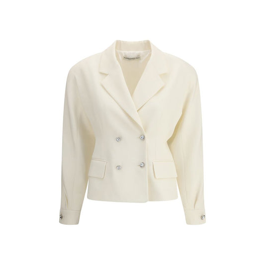 Beige Fleece Wool Blazer