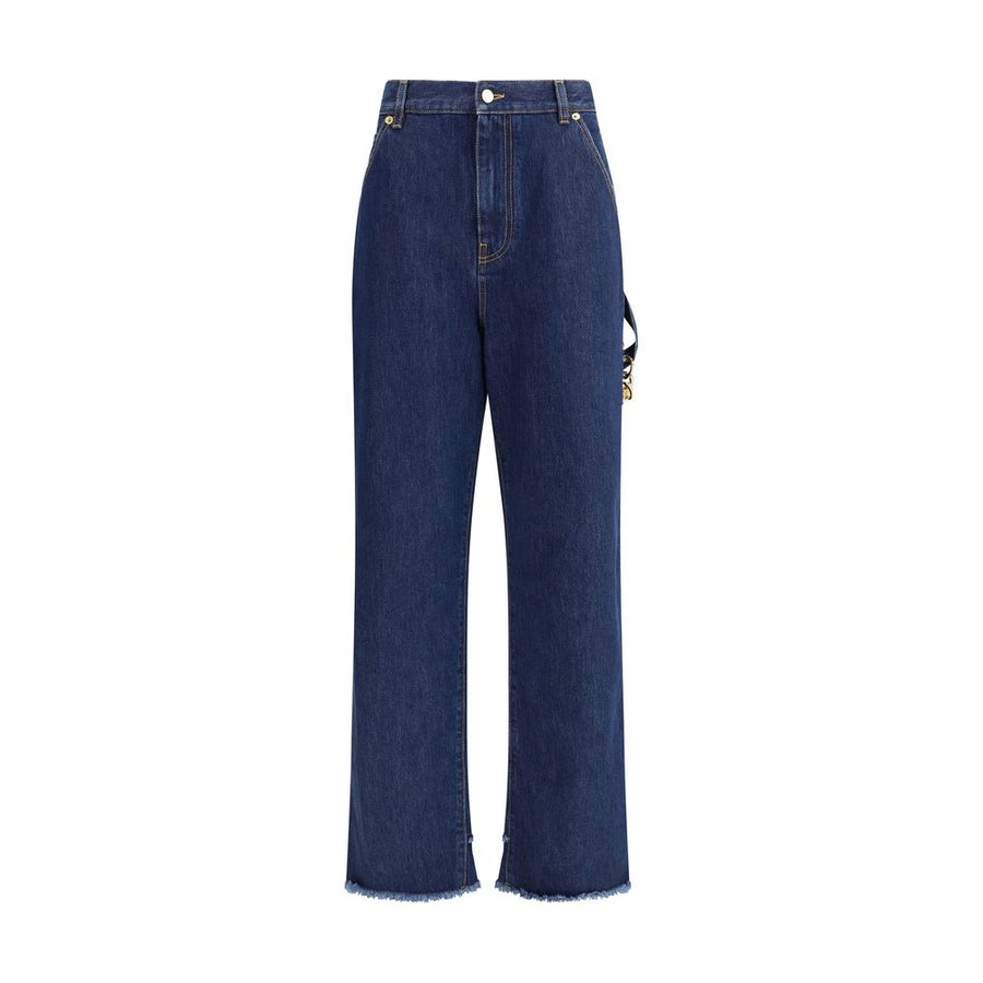 Blue Cotton Jeans Denim