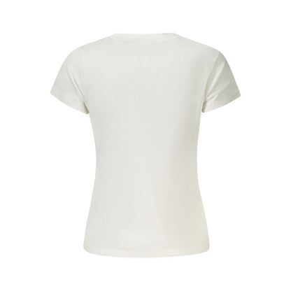 White Cotton Women T-Shirt