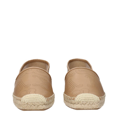 Brown Leather Espadrilles