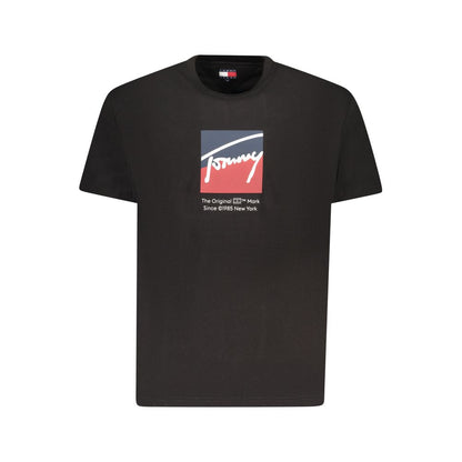 Black Cotton Men T-Shirt