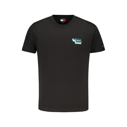 Black Cotton Men T-Shirt