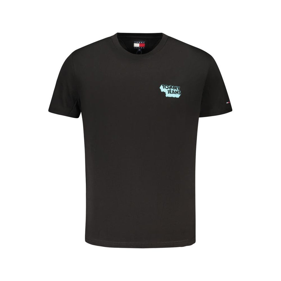 Black Cotton Men T-Shirt