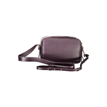 Purple Leather Women Handbag