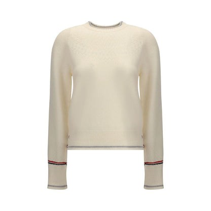 White Fleece Wool Sweatshirt