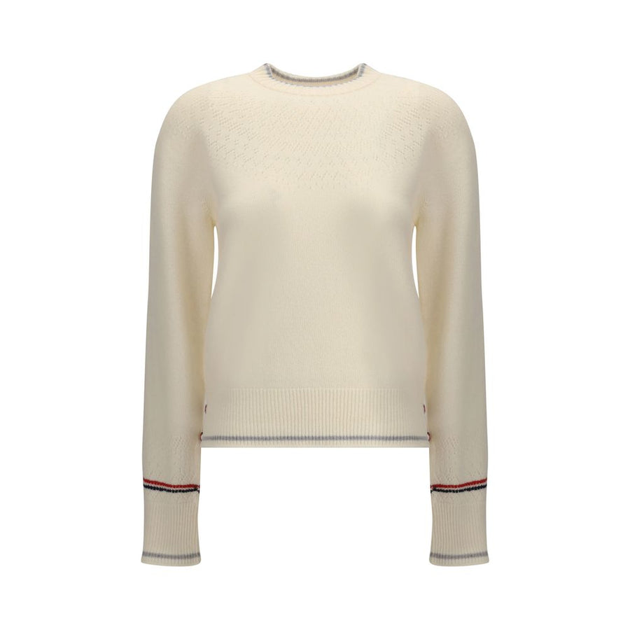 White Fleece Wool Sweatshirt