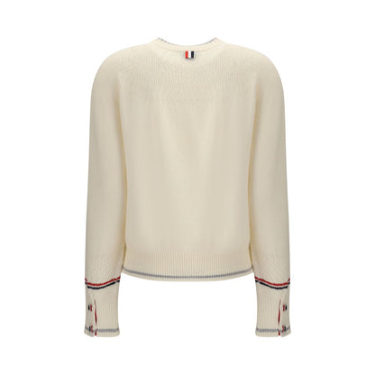 White Fleece Wool Sweatshirt