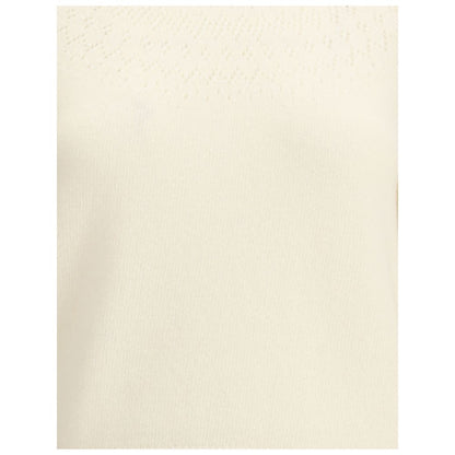 White Fleece Wool Sweatshirt