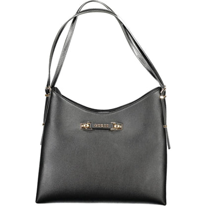 Black Polyethylene Women Handbag