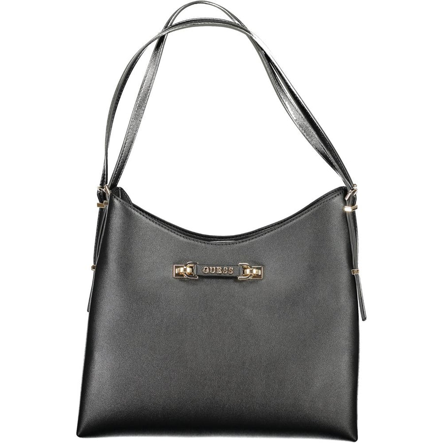Black Polyethylene Women Handbag