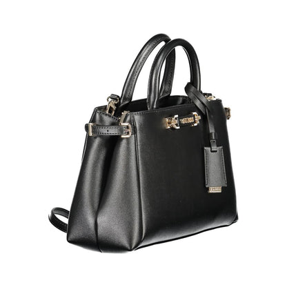 Black Polyethylene Women Handbag