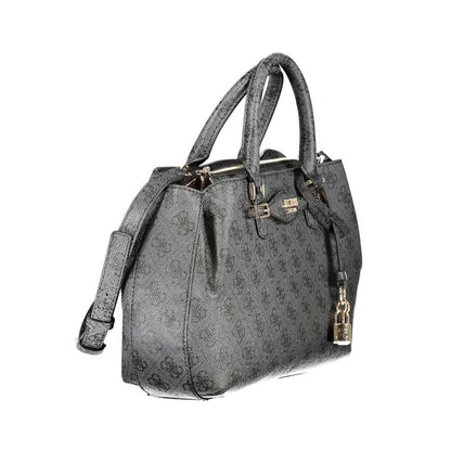 Black Polyethylene Women Handbag