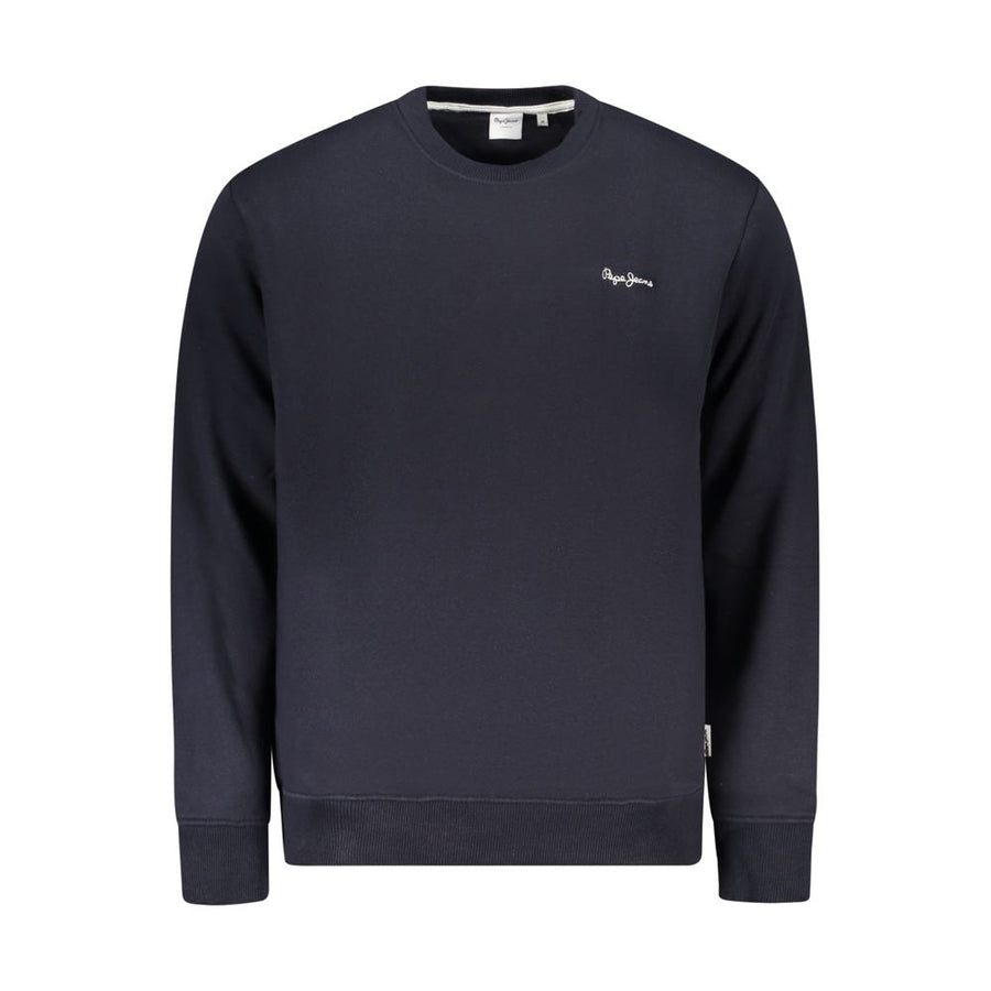 Blue Cotton Men Sweater