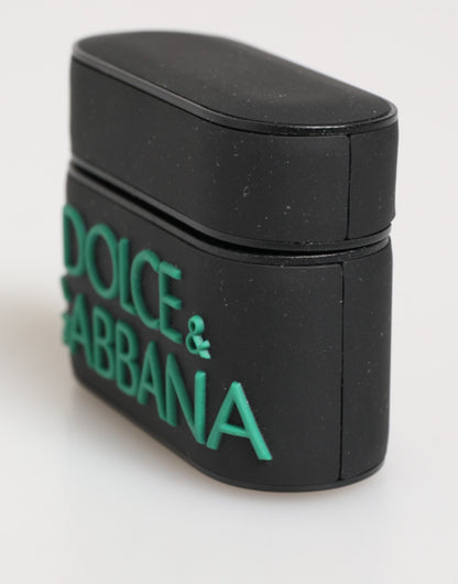 Black Mint Rubber Logo Embossed Accessory Airpods Case