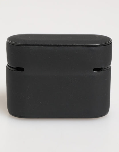Black Orange Rubber Logo Embossed Accessory Airpods Case