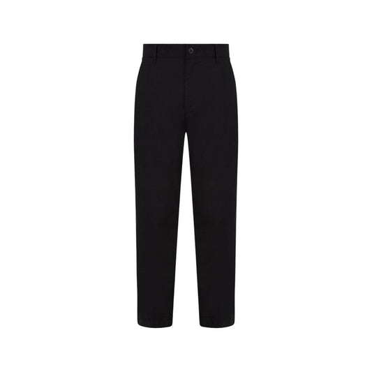 Black Recycled Cotton Chino Pants