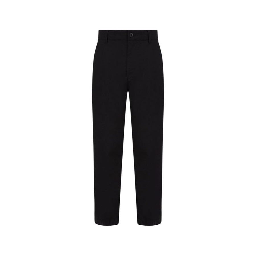 Black Recycled Cotton Chino Pants