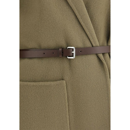 Brown Fleece Wool Coat