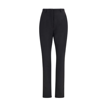 Black Polyester Skinny Pants