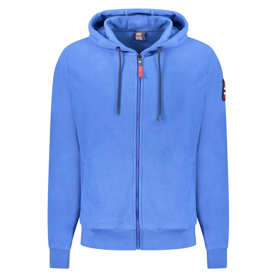 Blue Polyester Men Sweater