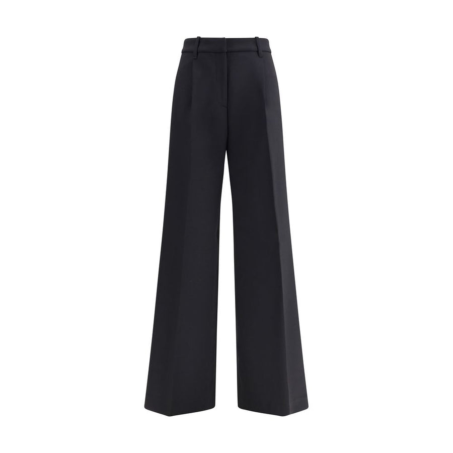 Black Wool Casual Pants