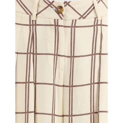 Multicolor Viscose Casual Pants