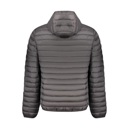 Black Polyester Men Jacket