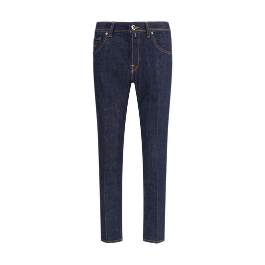 Blue Cotton Skinny Jeans