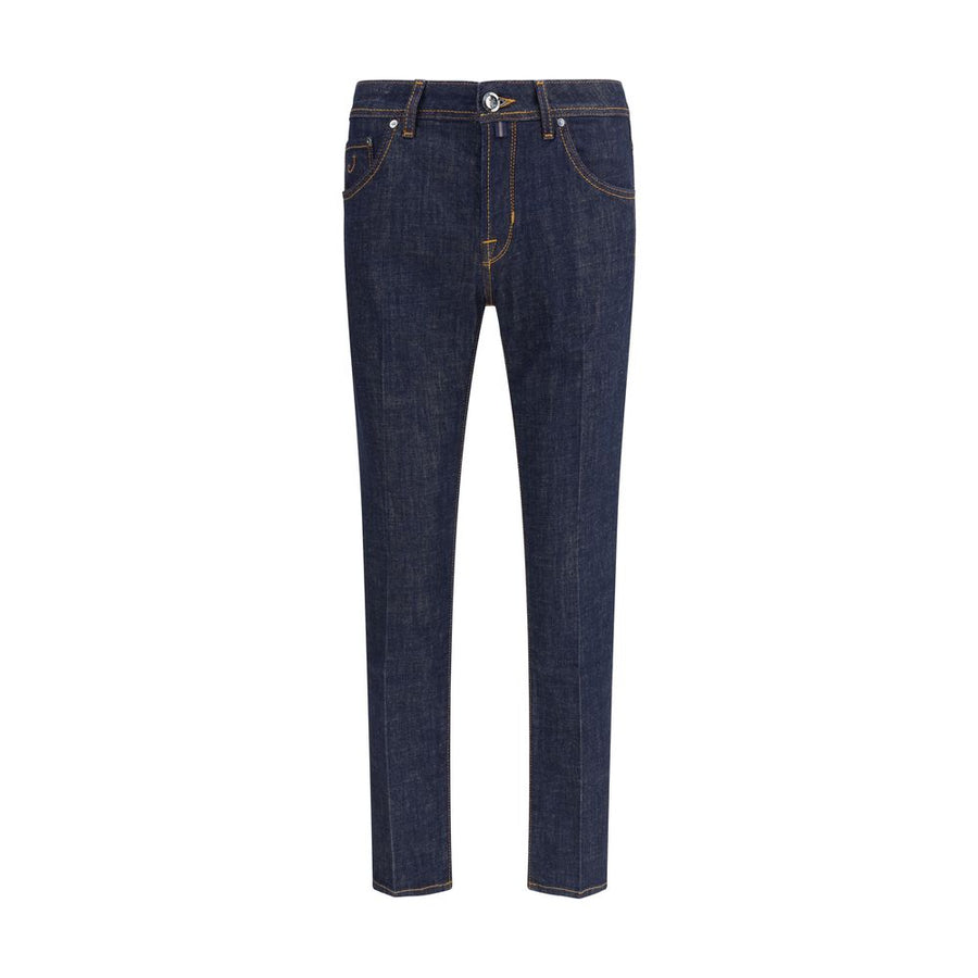 Blue Cotton Skinny Jeans