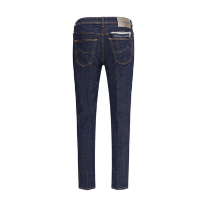Blue Cotton Skinny Jeans