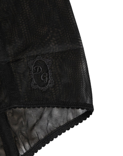 Black High Waist Mesh Sheer Shapewear Underwear