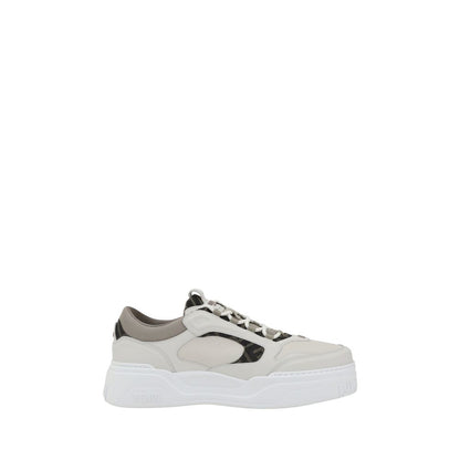 White Calf Leather Bos Taurus Low Top Sneakers