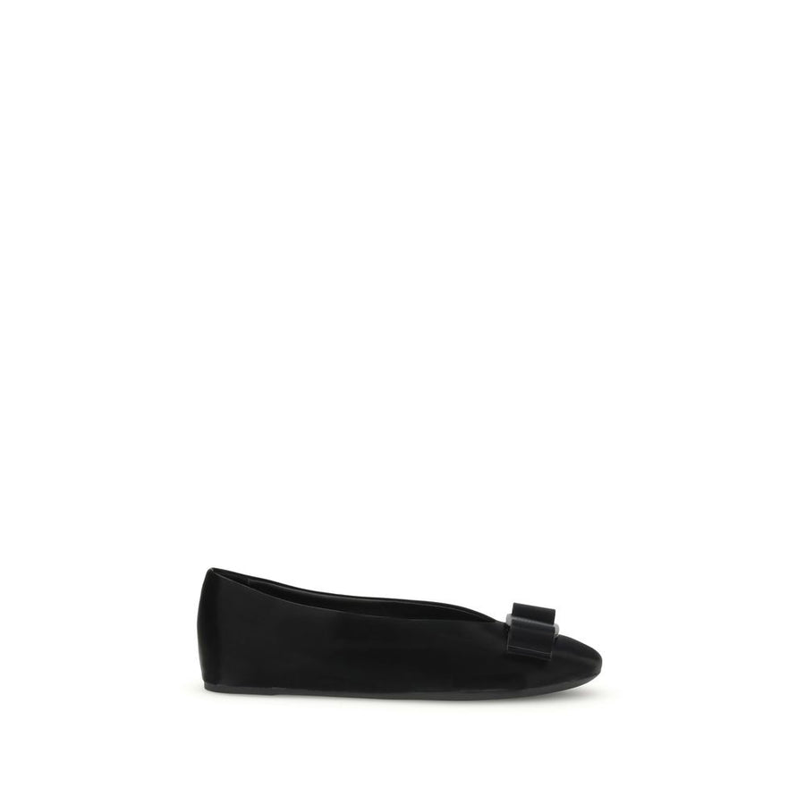 Black Calf Leather Bos Taurus Ballet Flats