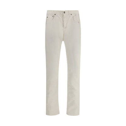 White Cotton Casual Pants