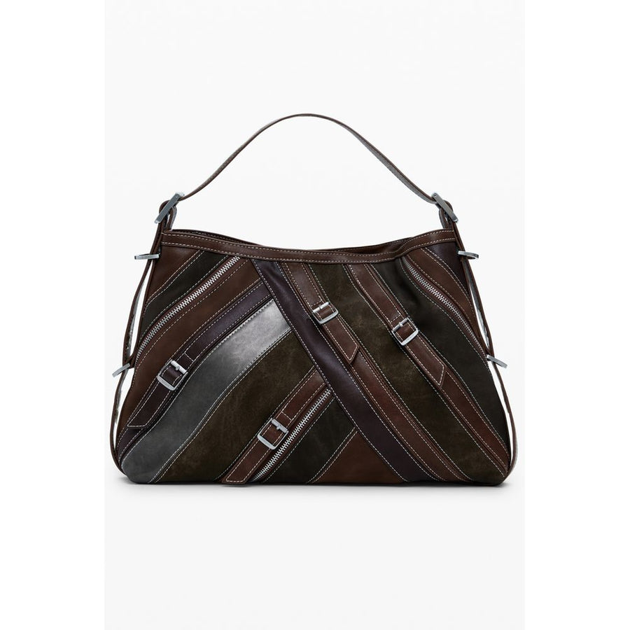 Brown Polyethylene Women Handbag