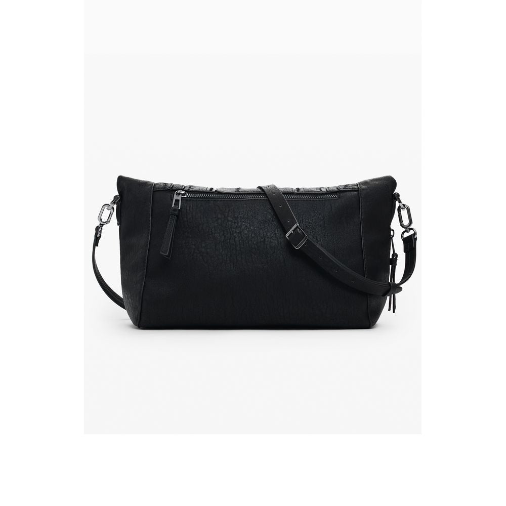 Black Polyethylene Women Handbag