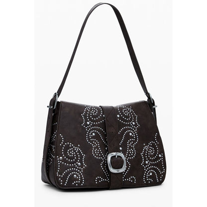 Brown Polyethylene Women Handbag