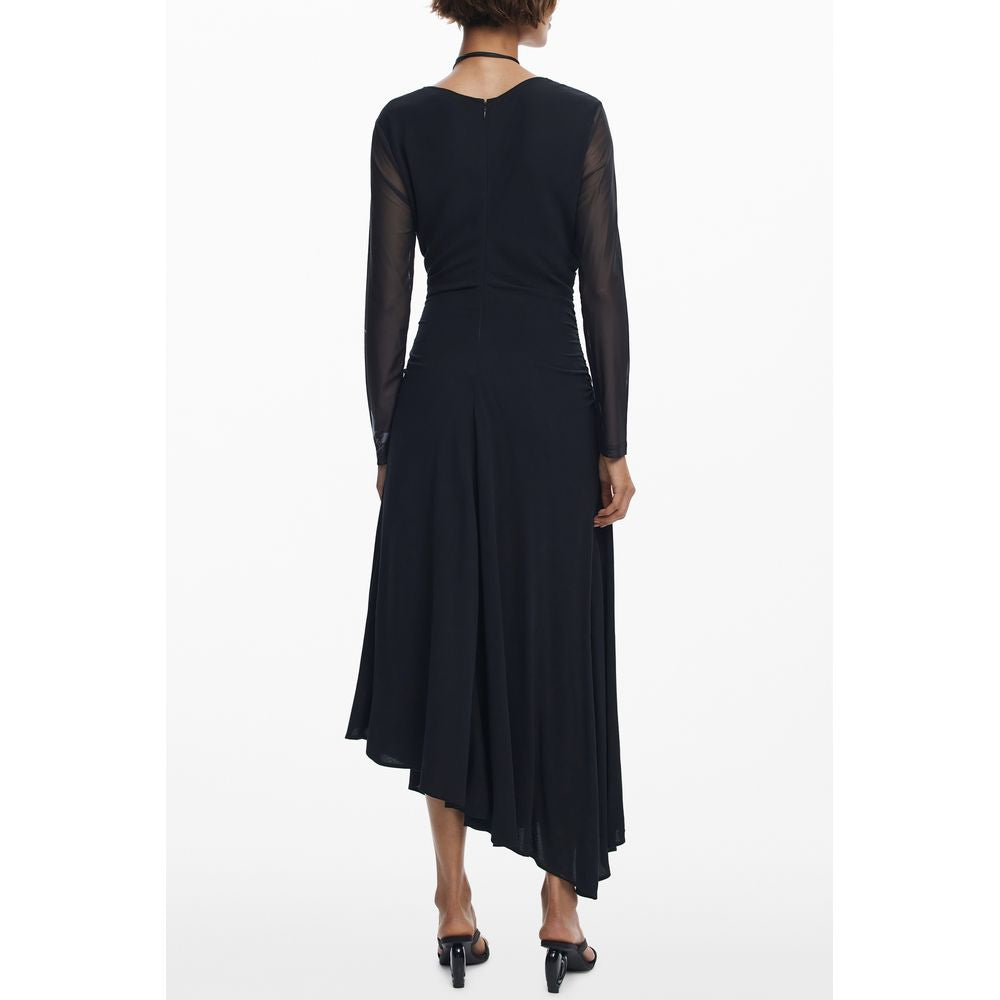 Black Polyester Women Dress