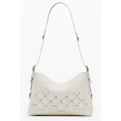 Beige Polyethylene Women Handbag