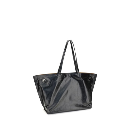 Black Leather Shoulder Bag