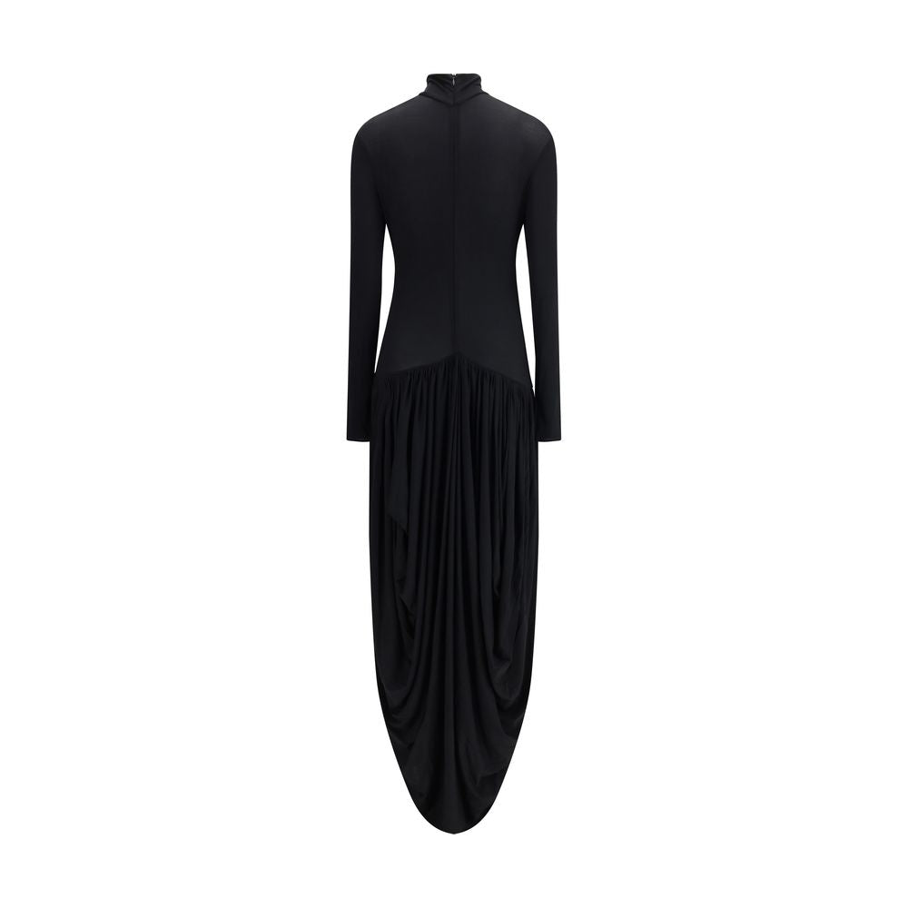 Black Viscose Casual Dress