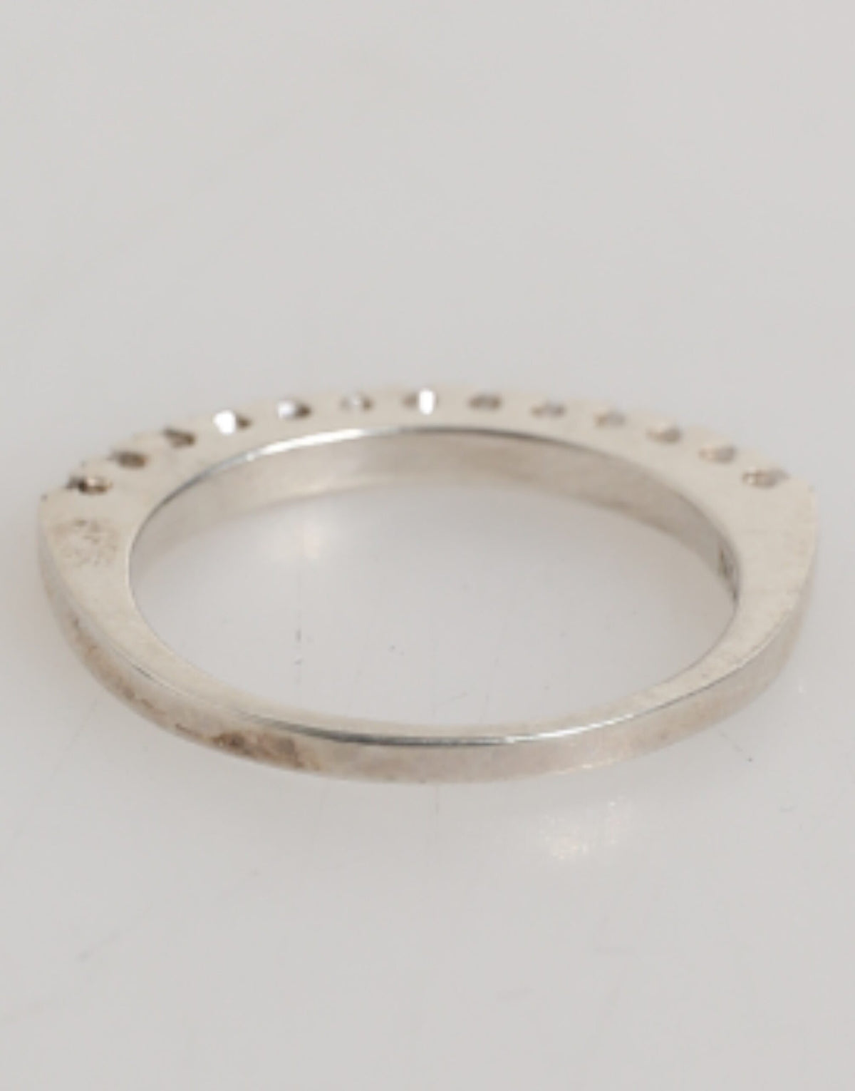 Sterling Silver 925 Band Pave CZ Crystal Eternity Ring