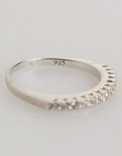 Sterling Silver 925 Band Pave CZ Crystal Eternity Ring