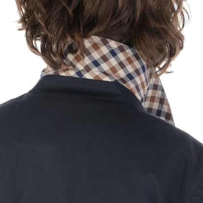 Blue Cotton Men's Raincoat