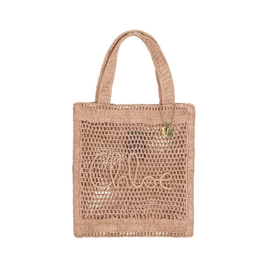 Brown Raffia Shoulder Bag