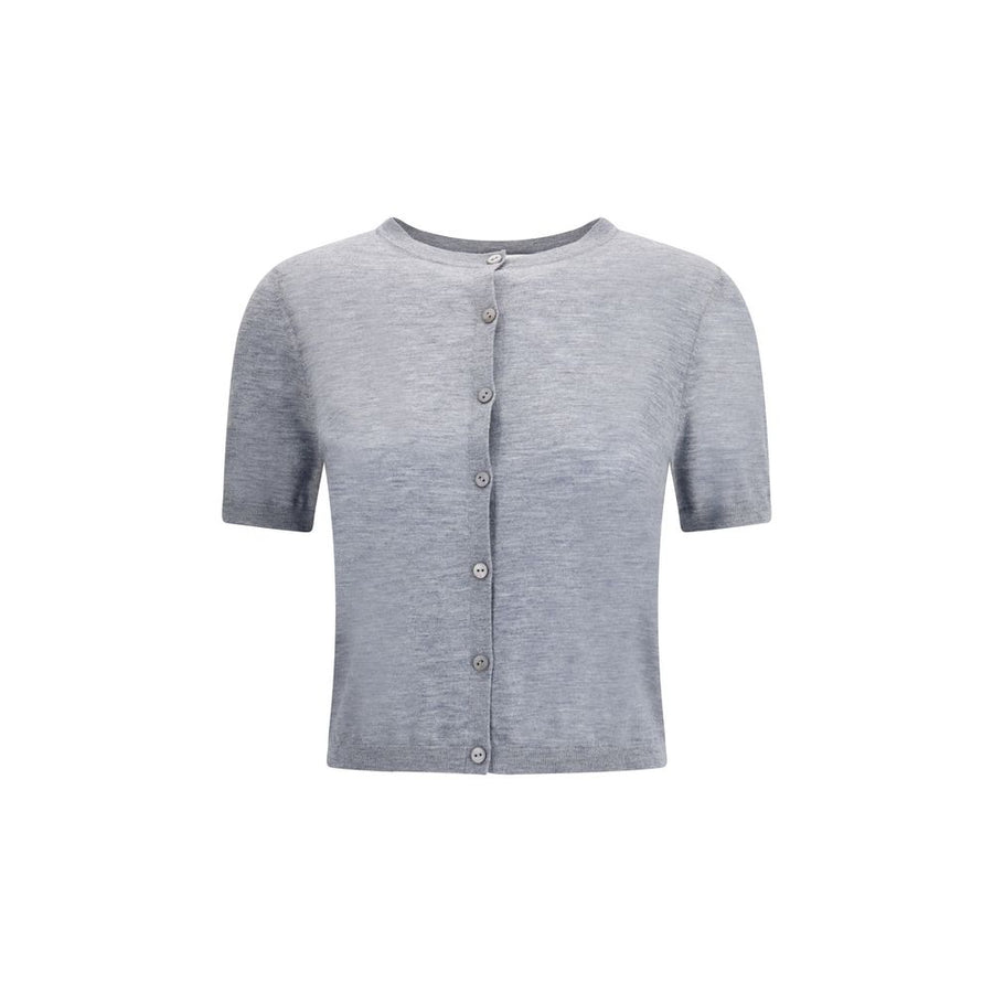 Gray Cashmere Cardigan