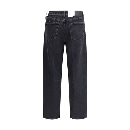 Black Recycled Cotton High-Waisted Jean