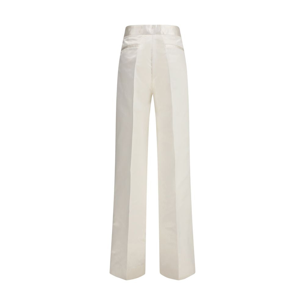 Cream Silk Pants