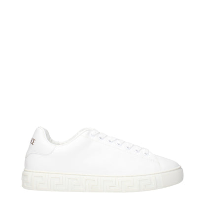 White Leather Low Top Sneakers